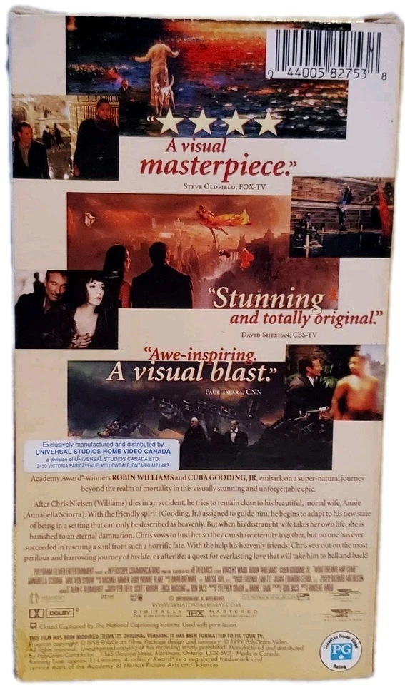What Dreams May Come,  Robin Williams, Cuba Gooding, Jr.   VHS Movie - Image 2 of 3