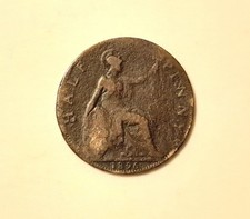 Half Penny Coin 1/2d   Queen Victoria 1896