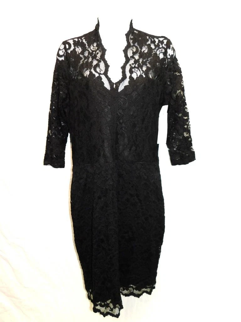 tea length lace dresses with sleeves Wine Red Tulle Short Sleeves Tea Length Party Dress with Lace, Dark Re main image 0