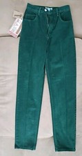 Vintage GUESS Slim Jeans Womens 26 GREEN Fitted Narrow Leg 050 USA MADE with TAG