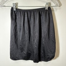 Vintage Vassarette Mini Black Nylon Slip Smal 11-122 Silky Sissy