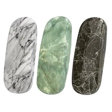 HSYMQ 3PCS Glasses Case, Eyeglasses Case Hard Shell, White+green+black