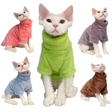Sphynx Clothes Sweatshirt Hoodies Pullover Cats Coat Pet Supplies Soft Warm