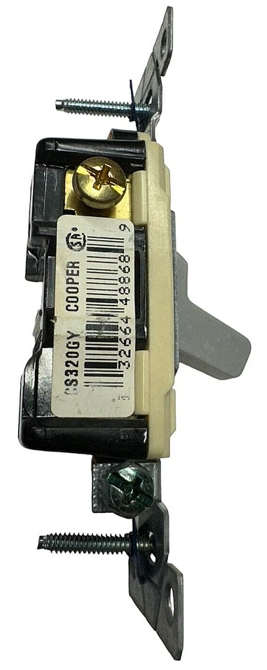 Cooper CS320GY Gray Commercial Toggle Wall Light Switch 20A, 120V-277V - Image 4 of 4