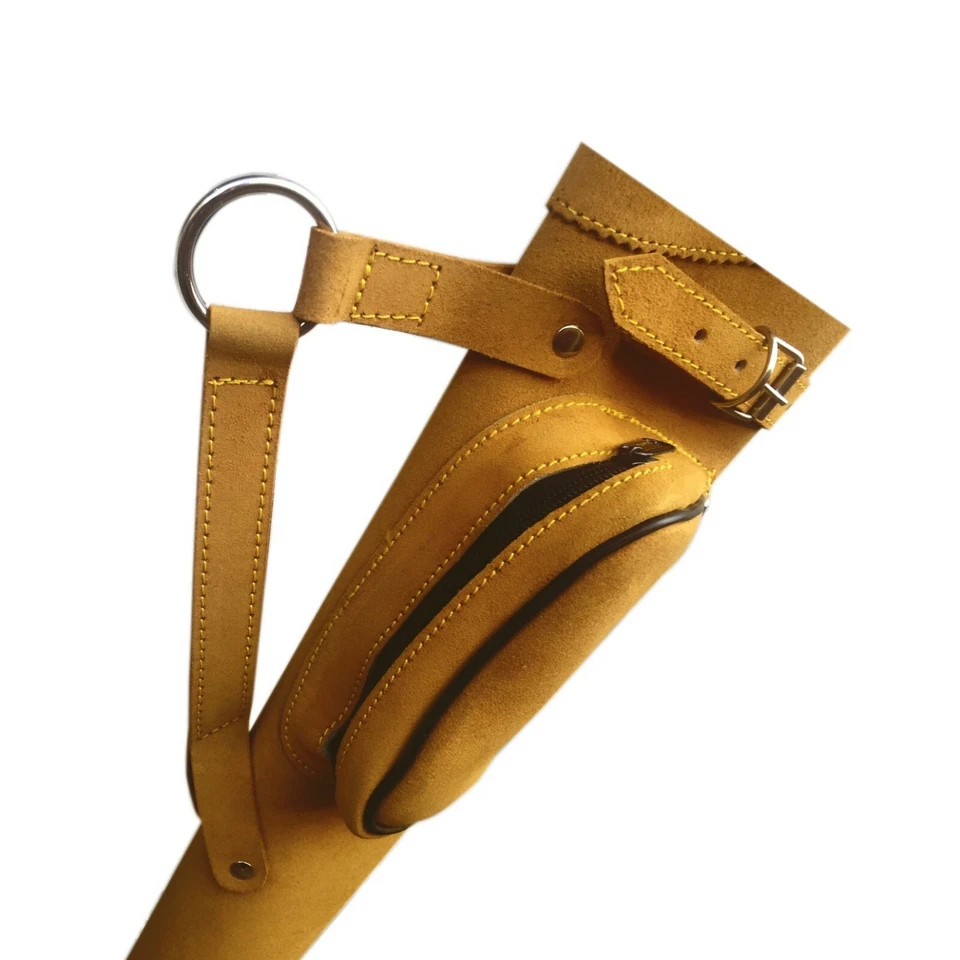 TRADITIONAL ARCHERY SUEDE LEATHER FIELD ARCHER'S CHOICE HIP ARROW QUIVER, NEW - image 3 of 4