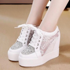 wedge heel high top sneakers
