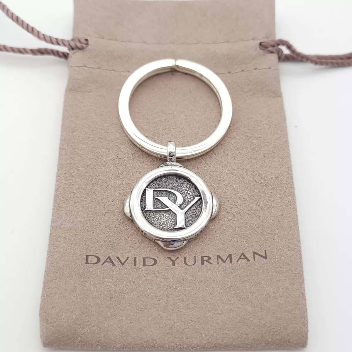 David Yurman 925 Sterling Silver 25th Anniversary Charm Key Chain