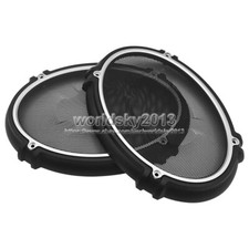 2x For 6x9 Inch Speaker Cover 6"x9" Audio Decorative Circle Metal Mesh Grill 13