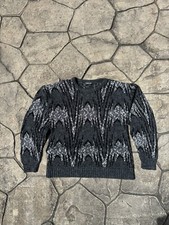 Vintage 90s Gothic Coogi Style Made in USA Knit Sweater