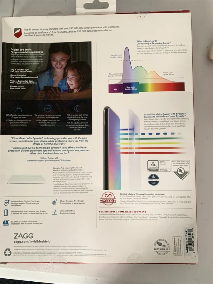 ZAGG (Glass Elite VisionGuard+) for Apple iPad Pro 11-inch (Gen 3/2/1) & Air 4th - Image 2 of 2