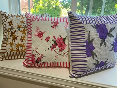 Cushion Cover Cotton Floral Throw Pillow 16 x 16 Inch Pillow Soft Home Decor