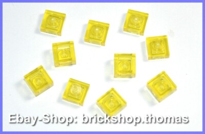 Lego 10 x Platte - 3024 Transparent gelb - 1x1 Plates Trans Yellow - NEU / NEW