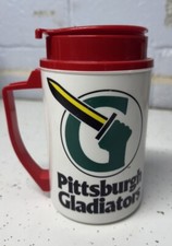 Vintage AFL Pittsburgh Gladiators Promotional Wendy's Thermo Travel Mug with Lid