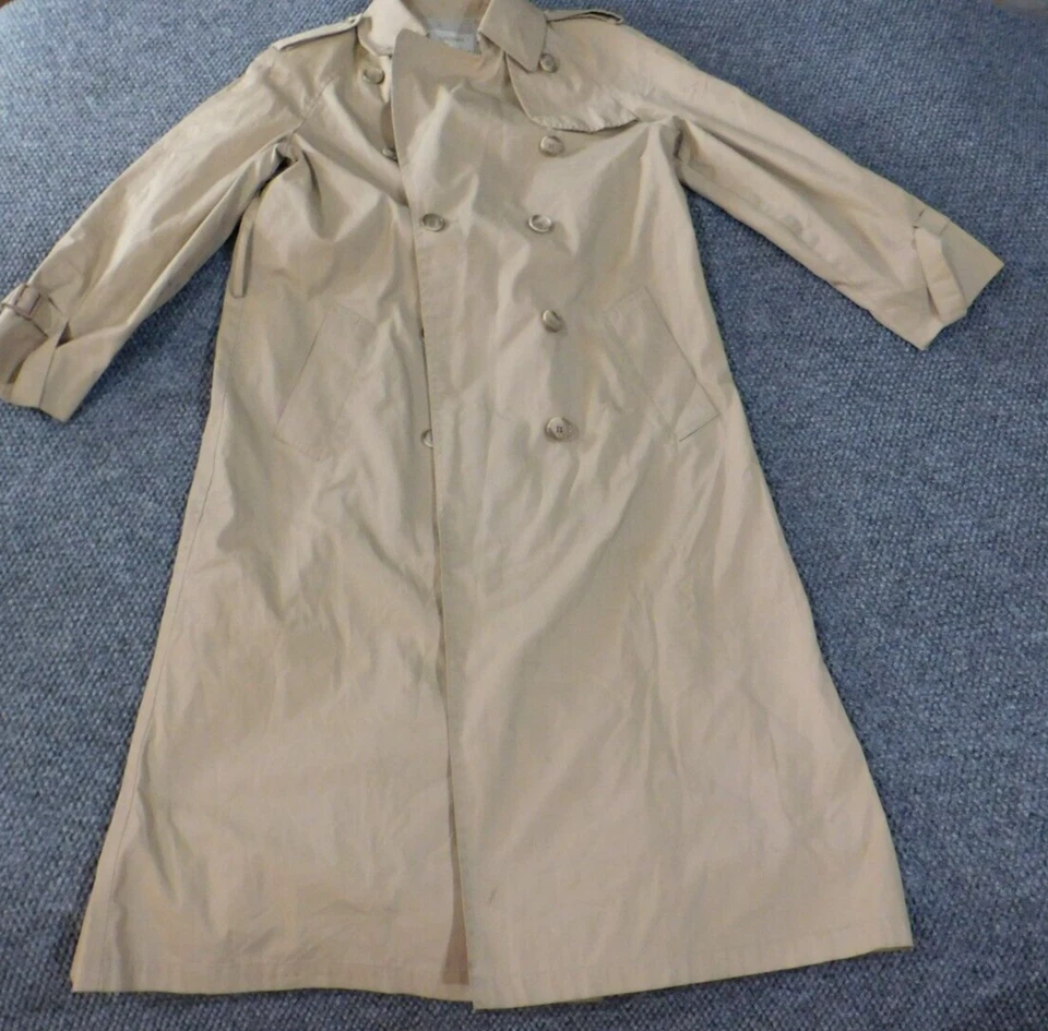 london fog trench coat womens 6 beige button classic lined winter casual formal - Image 2 of 4