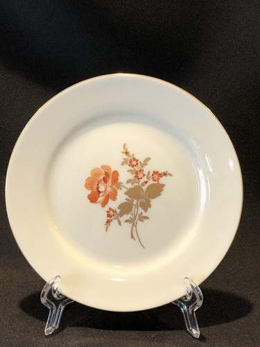 Hochst Hand Painted Porcelain Orange Floral Plate #4 New