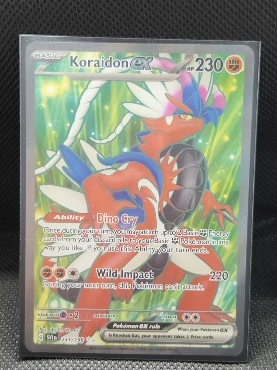  Pokemon - Koraidon ex 231/198 - Scarlet & Violet - Ultra Rare -  Holo Full Art : Toys & Games