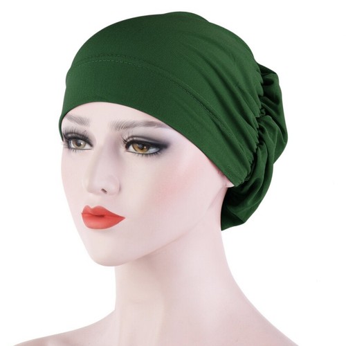 Muslim Hijab Cotton Stretchy Hat Turban Head Wrap Women Chemo Bandana Scarf Cap - Picture 8 of 16