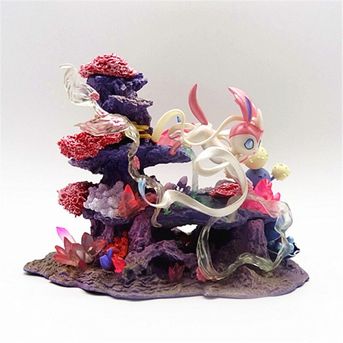 Pokemon Pokemon evolution scene statue illuminated hand model decoration - Picture 42 of 42
