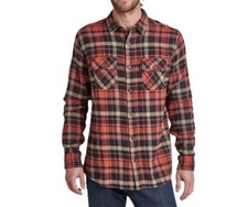 REEF CARLO Men's LS Flannel Shirt - CVR - Large - NWT