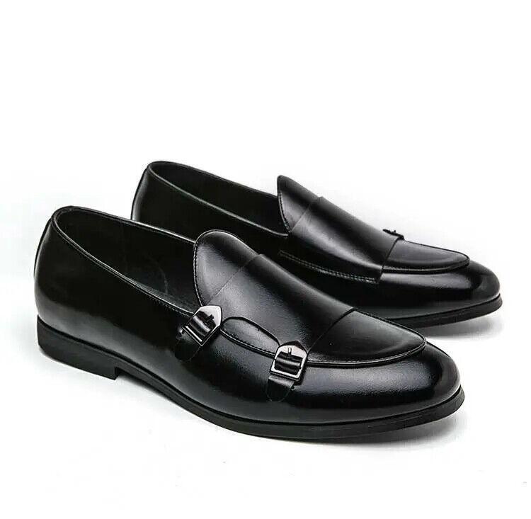 SAOLA Mocassini uomo punta tonda fibbia slip on eleganti formali festa scarpe casual taglia