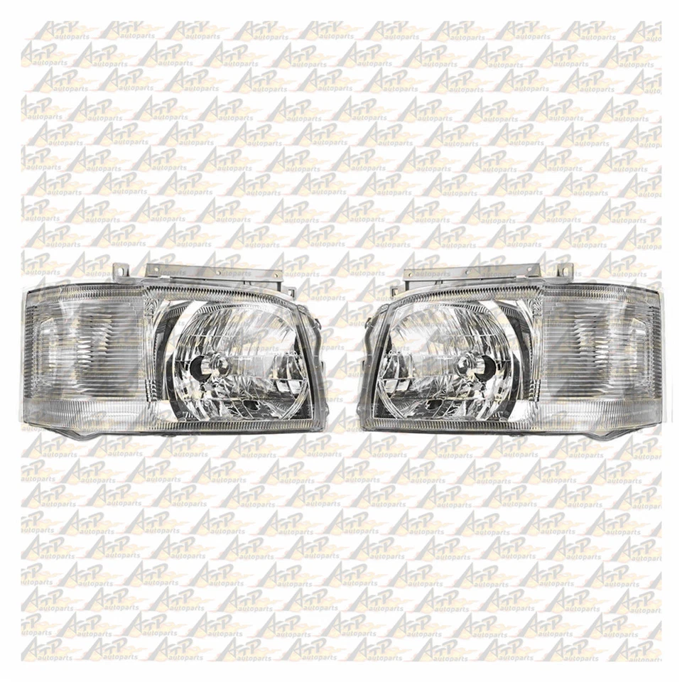 Pair Head Light Lamp For Toyota Hiace/Commuter TRH KDH Van Bus 2005~2010 Chrome - image 2 of 4
