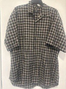 Ike Behar Black Print Shirt XL       #552