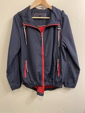 Tommy Hilfiger Women's Size Small Navy Full Zip Lightweight Windbreaker Jacket