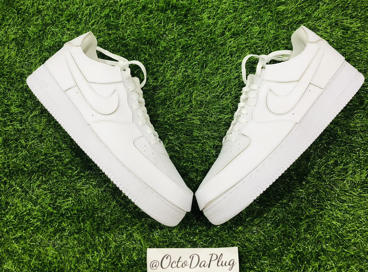 Size 14 - Nike Air Force 1/1 White Black for sale online | eBay