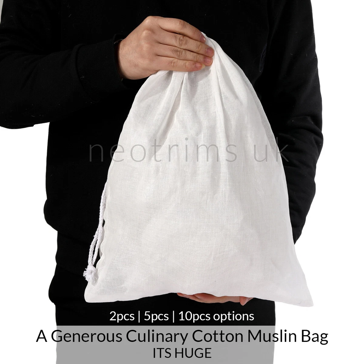Muslin fabric bags sales