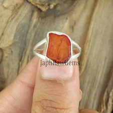 Natural Carnelian Ring 925 Sterling Silver Ring For Women Anniversary Gift Ring