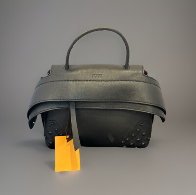 TOD'S Amr Monospalla Micro Gommini Crossbody Black Leather Handbag