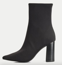 Jeffrey Campbell SIREN Black Neoprene Boot Pointed Toe Women's Size 8