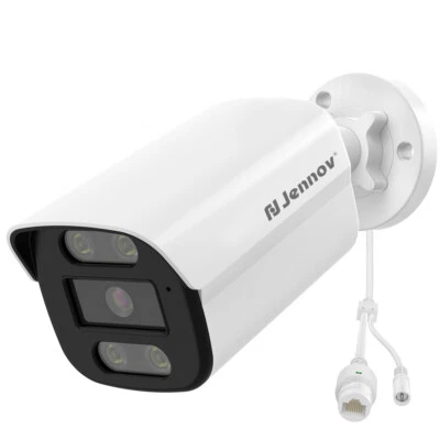 Jennov 4K 8MP POE IP Camera 2-Way Audio Night Vision for Security NVR System