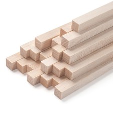Balsa Wood Sticks, Balsa Wood Strips, 20 PCS 1/2" x 12" Square Wooden Dowel Rods