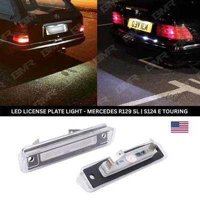 LED License Plate Lights for Mercedes R129 SL W124 S124 Wagon 6000K Pair