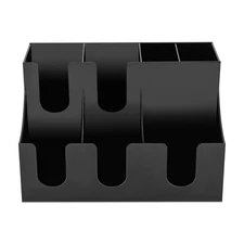 Cup Lid Dispensers Holder Acrylic Coffee Caddy Rack Anti-slip Tea Condiment Rack