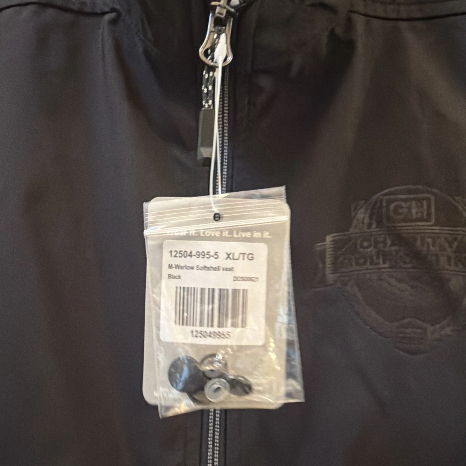 NWT Trimark Men XL Softshell Vest Black G.H. Charity Golf  Full Zip EST 1992 image 4