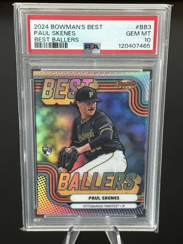 2024 BOWMAN'S BEST BEST BALLERS #BB3 PAUL SKENES ROOKIE RC PSA 10