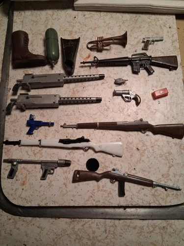 LOT 1960s VTG GI JOE Accessories Weapons Guns Granades