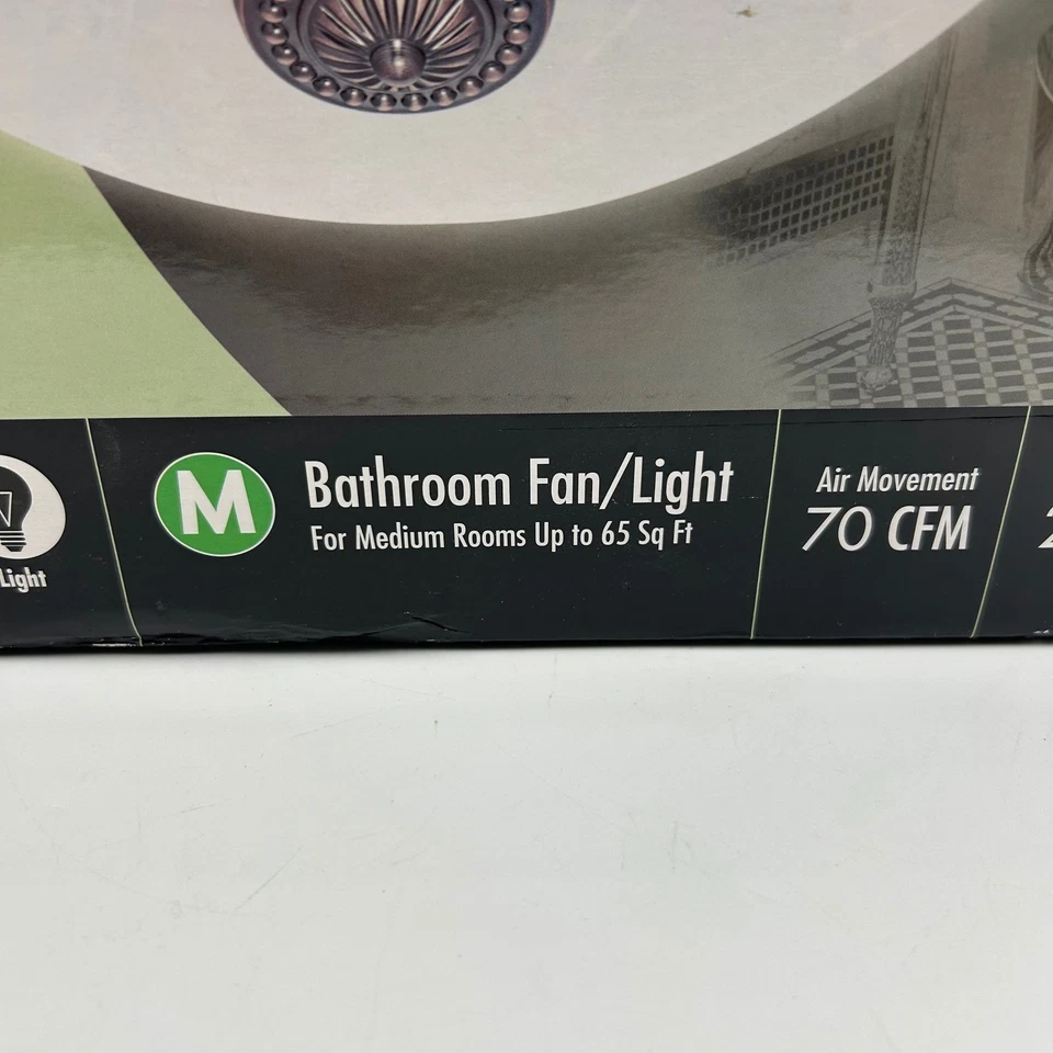 Hunter Ashbury Imperial Bronze Bathroom Fan Light 81003 Designer Collection NOB - Image 3 of 4