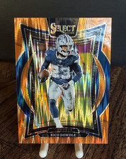 2024 Panini Select Orange Shock Prizm Rico Dowdle Cowboys #90 Concourse /499