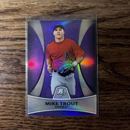 2010 BOWMAN PLATINUM PROSPECTS   MIKE TROUT  #PP5  RC!!  PURPLE REFRACTOR MINT!!