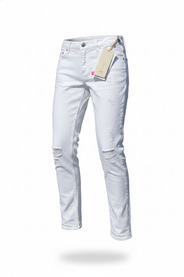 Dondup High Rise Slim Boot Cut White Wash Women's Jeans 31 NWT