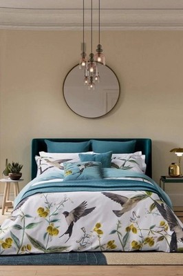Ted Baker Botanische Vögel Doppel Bettdecke/Bett-Set 100 % Baumwolle 220 TC Neu mit Etikett UVP 120 £