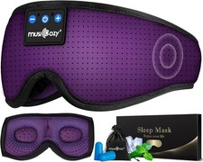 MUSICOZY 3D Sleep Headphones Mask Sleeping Headphones for Side Sleepers Eye Mask