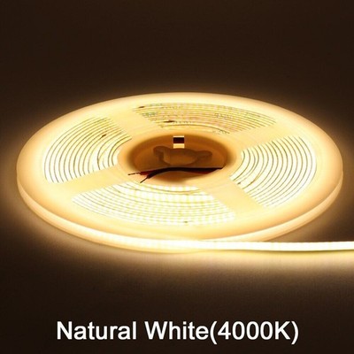 Slim COB LED Strip Light 12V LED Strip Ribbon Lamp Tape 480leds/m Home Room DIY