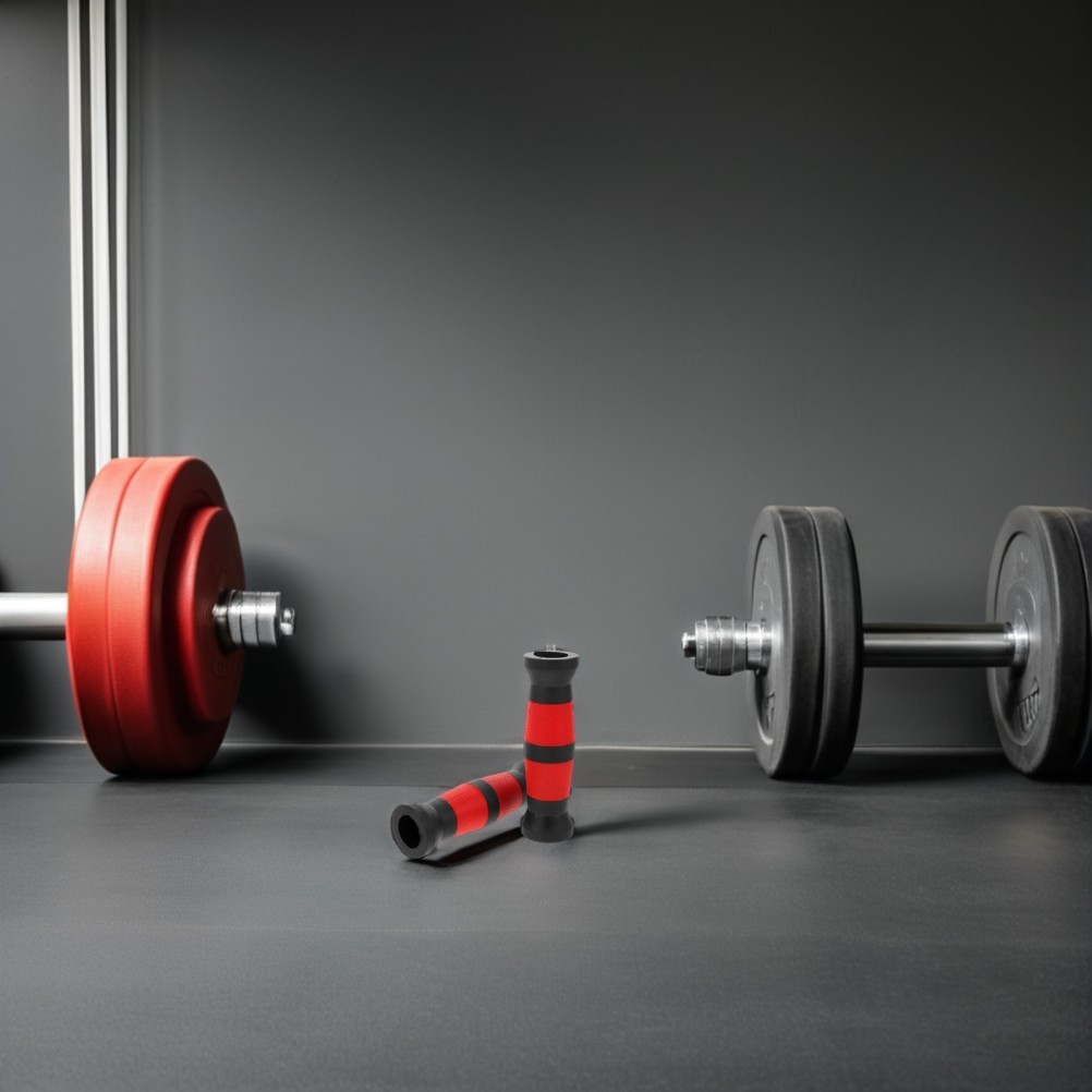 2 Pezzi Bilanciere Manico Manubri Impugnature Sollevamento Pesi Grip Pads per Allenamento Palestra foto 6