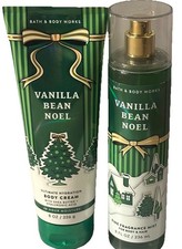 Vanilla Bean Noel by Bath  Body Works Body Mist  Cream Lotion 2pc Set Full Sz