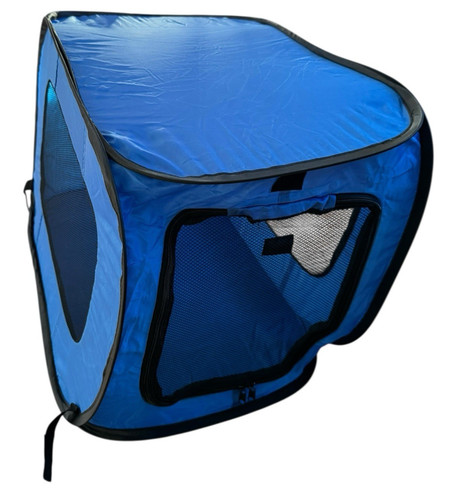 Foldable Pet Crate Portable Pop Up Zipper Door - Folds Flat - Medium - READ