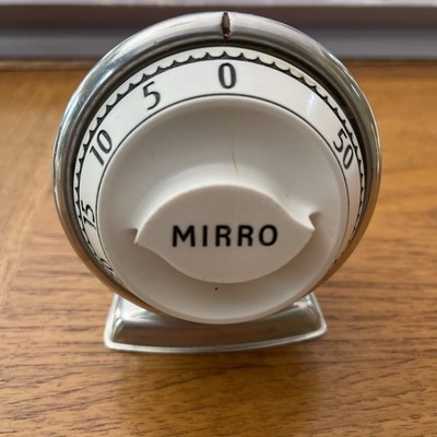 Mirro Vintage 60 Minute Kitchen Timer 1950 s Aluminum Tested Working **read**